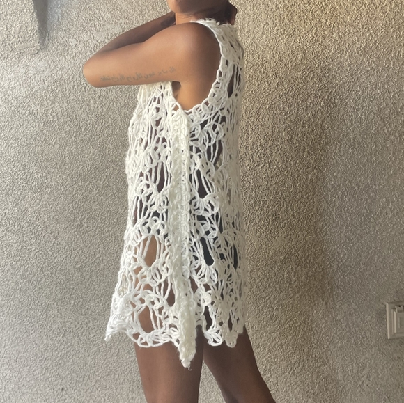 Open Knit Mini Dress - Picture 3 of 4